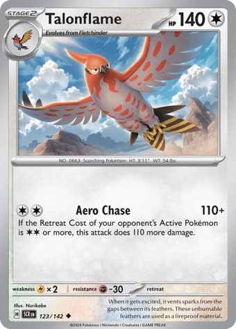 Talonflame Stellar Crown Pokemon Card