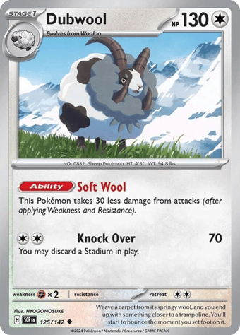 Dubwool Stellar Crown Pokemon Card