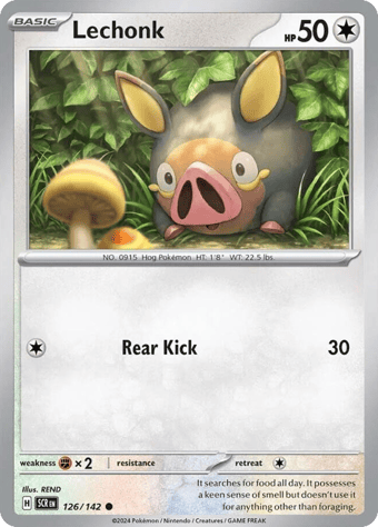 Lechonk Stellar Crown Pokemon Card