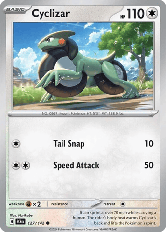 Cyclizar Stellar Crown Pokemon Card