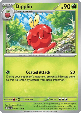 Dipplin Stellar Crown Pokemon Card