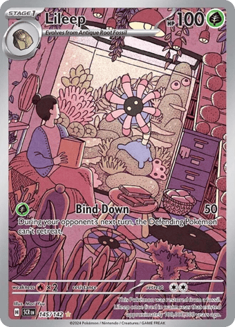 Lileep Stellar Crown Pokemon Card