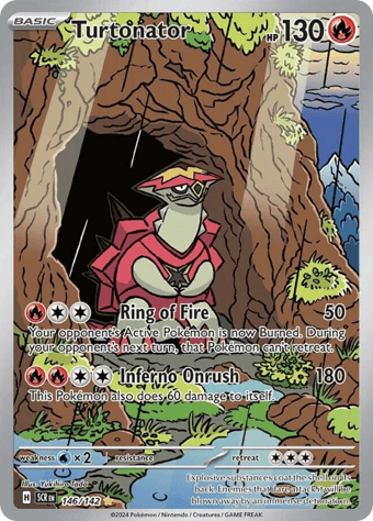 Turtonator Stellar Crown Pokemon Card