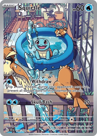 Squirtle Stellar Crown Pokemon Card