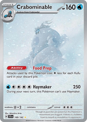 Crabominable Stellar Crown Pokemon Card