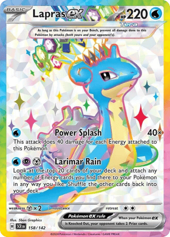 Lapras ex Stellar Crown Pokemon Card