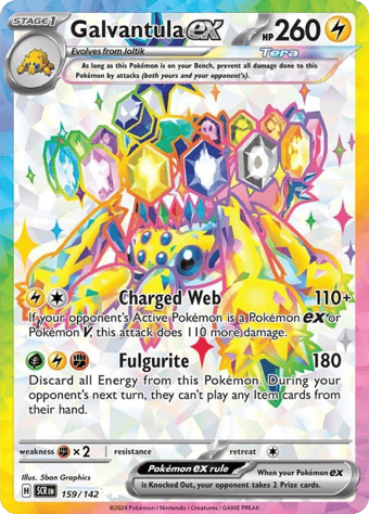 Galvantula ex Stellar Crown Pokemon Card