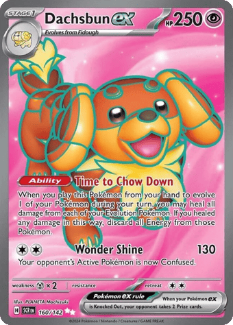 Dachsbun ex Stellar Crown Pokemon Card
