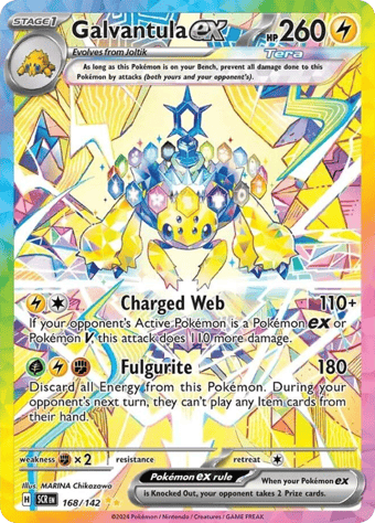 Galvantula ex Stellar Crown Pokemon Card