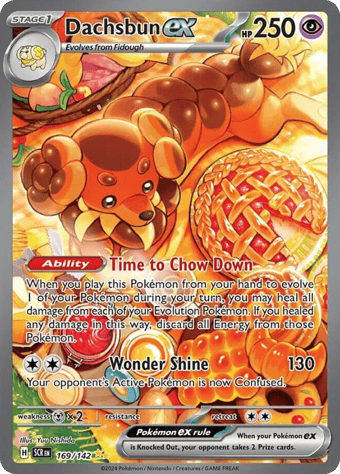 Dachsbun ex Stellar Crown Pokemon Card
