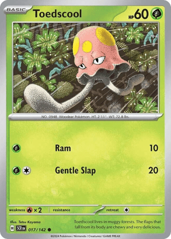 Toedscool Stellar Crown Pokemon Card