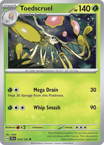 Toedscruel Stellar Crown Pokemon Card