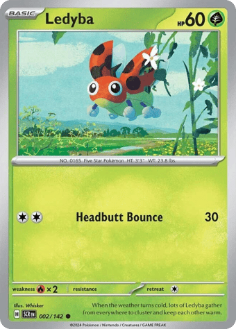 Ledyba Stellar Crown Pokemon Card