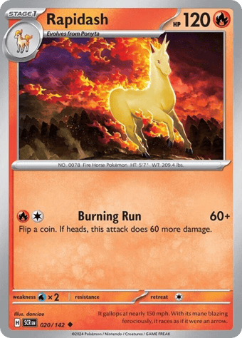 Rapidash Stellar Crown Pokemon Card