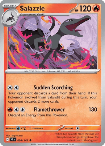 Salazzle Stellar Crown Pokemon Card