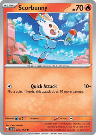 Scorbunny Stellar Crown Pokemon Card