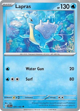 Lapras Stellar Crown Pokemon Card