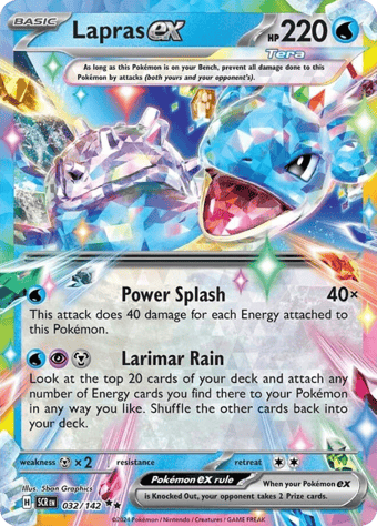Lapras ex Stellar Crown Pokemon Card