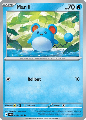 Marill Stellar Crown Pokemon Card