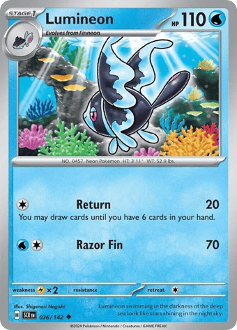 Lumineon Stellar Crown Pokemon Card