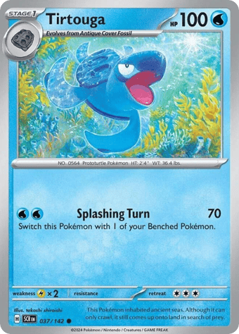 Tirtouga Stellar Crown Pokemon Card