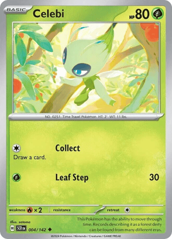 Celebi Stellar Crown Pokemon Card