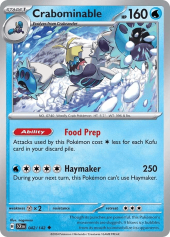 Crabominable Stellar Crown Pokemon Card