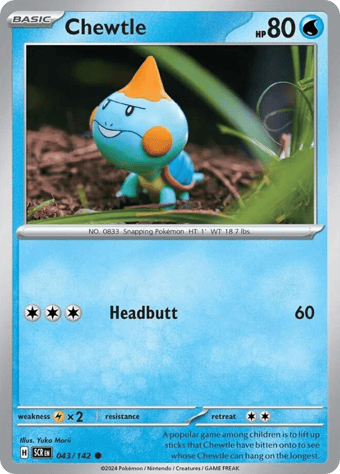 Chewtle Stellar Crown Pokemon Card