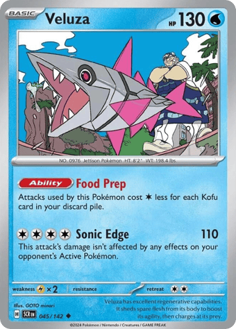 Veluza Stellar Crown Pokemon Card