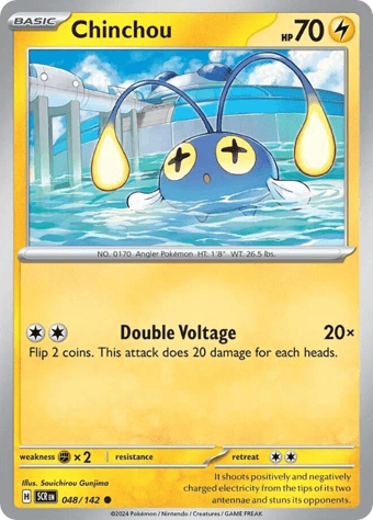 Chinchou Stellar Crown Pokemon Card