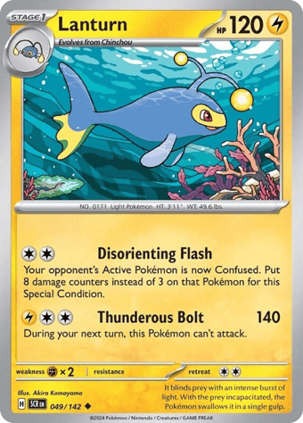 Lanturn Stellar Crown Pokemon Card
