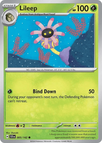 Lileep Stellar Crown Pokemon Card