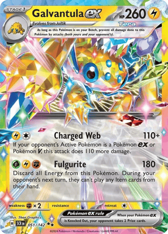 Galvantula ex Stellar Crown Pokemon Card