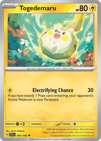Togedemaru Stellar Crown Pokemon Card