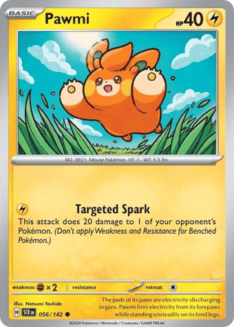 Pawmi Stellar Crown Pokemon Card
