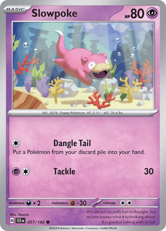 Slowpoke Stellar Crown Pokemon Card