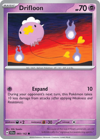 Drifloon Stellar Crown Pokemon Card