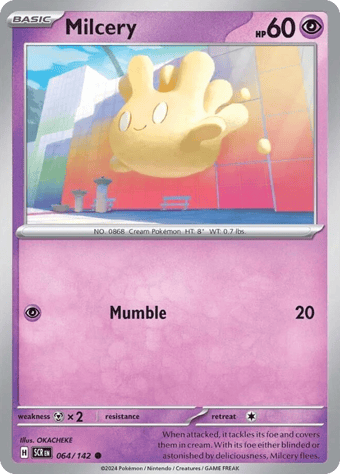 Milcery Stellar Crown Pokemon Card
