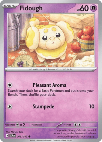 Fidough Stellar Crown Pokemon Card