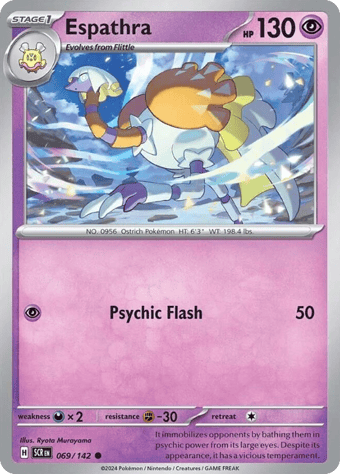 Espathra Stellar Crown Pokemon Card
