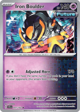 Iron Boulder Stellar Crown Pokemon Card