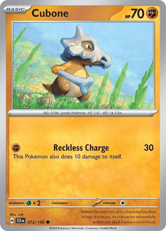 Cubone Stellar Crown Pokemon Card