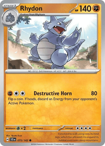 Rhydon Stellar Crown Pokemon Card