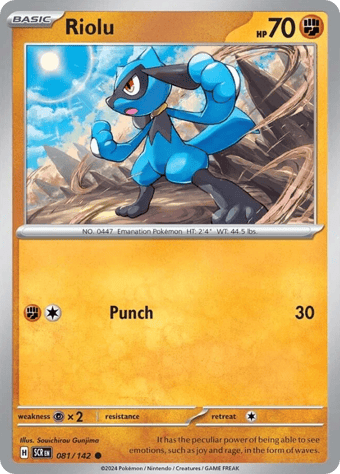 Riolu Stellar Crown Pokemon Card