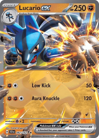 Lucario ex Stellar Crown Pokemon Card