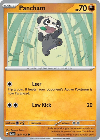 Pancham Stellar Crown Pokemon Card