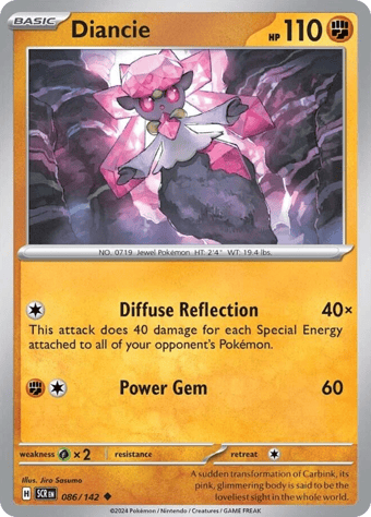 Diancie Stellar Crown Pokemon Card