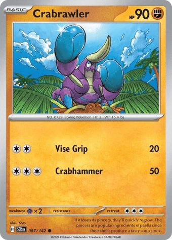 Crabrawler Stellar Crown Pokemon Card