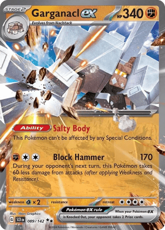 Garganacl ex Stellar Crown Pokemon Card