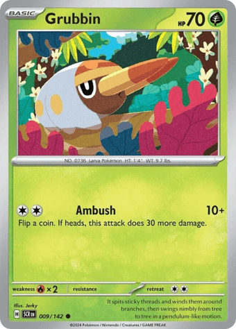 Grubbin Stellar Crown Pokemon Card